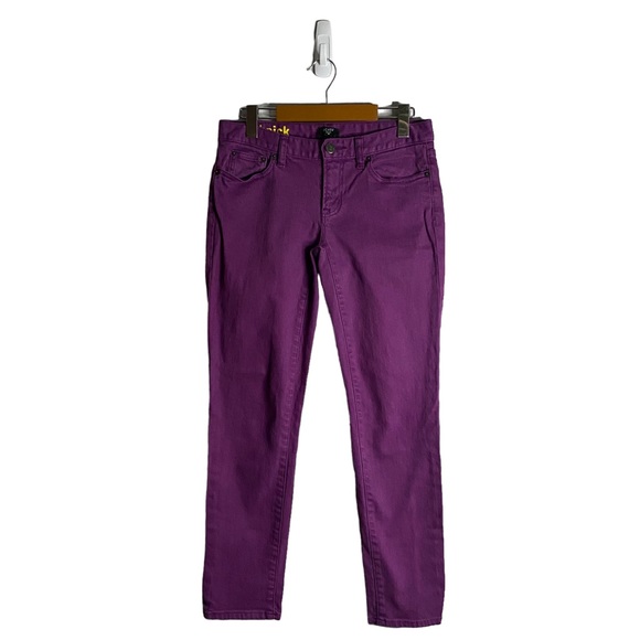 J. Crew Women's Purple Mid-Rise Toothpick Denim Jeans - Picture 1 of 6